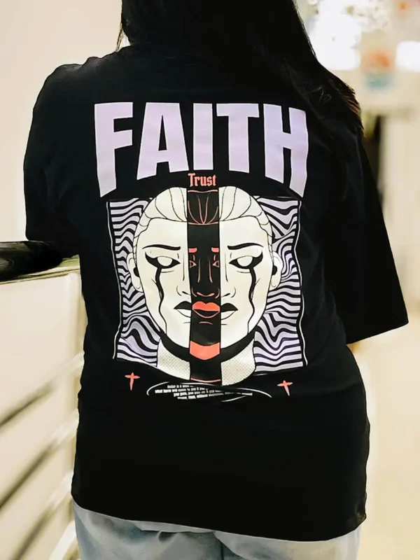 Faith Drop Shoulder T-Shirt - Image 6