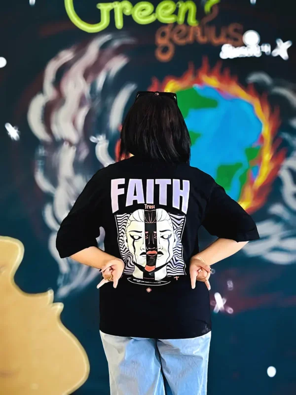 Faith Drop Shoulder T-Shirt - Image 5