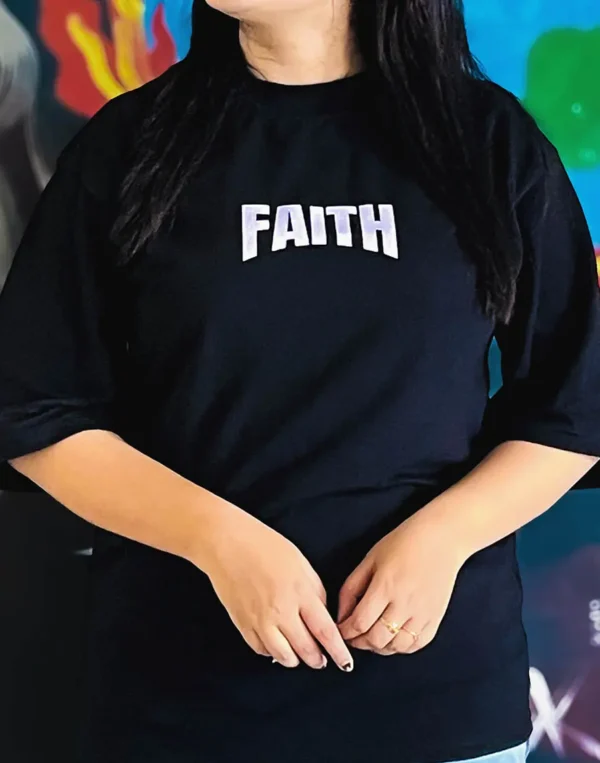 Faith Drop Shoulder T-Shirt - Image 4