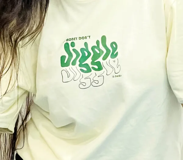 Jiggle Money Drop Shoulder T-Shirt - Image 2